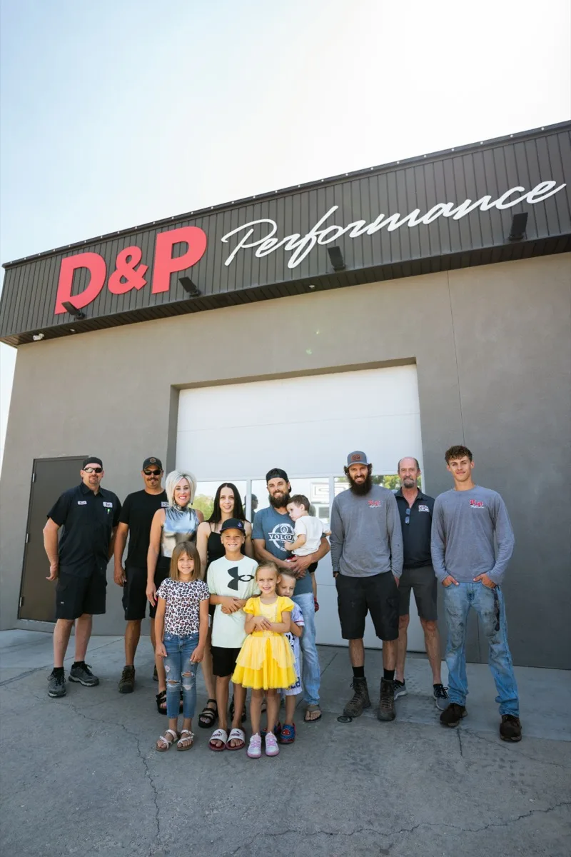 The D&P Performance team in front of their Cedar City, Utah dealership